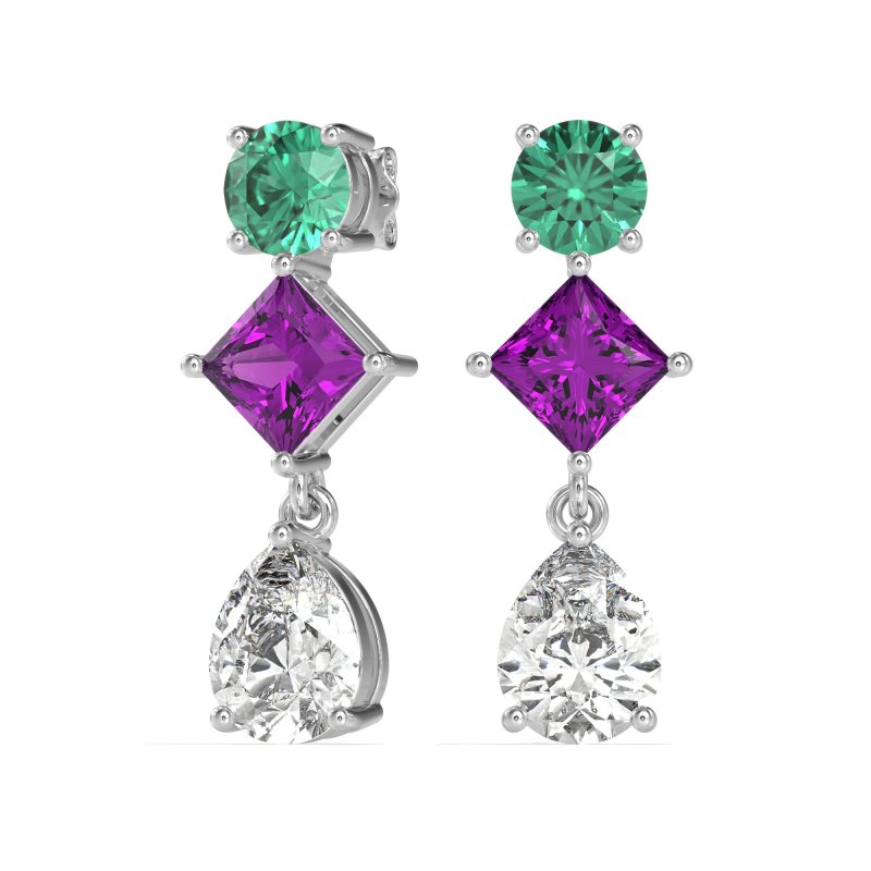 Multi-Shape Dangle Earrings