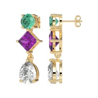 Multi-Shape Dangle Earrings