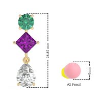 Multi-Shape Dangle Earrings