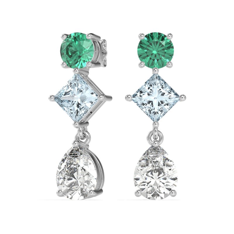 Multi-Shape Dangle Earrings