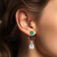 Multi-Shape Dangle Earrings