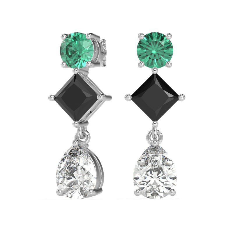 Multi-Shape Dangle Earrings