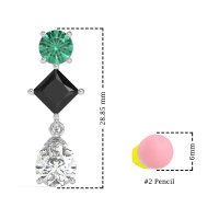 Multi-Shape Dangle Earrings