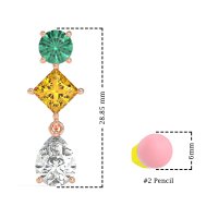Multi-Shape Dangle Earrings