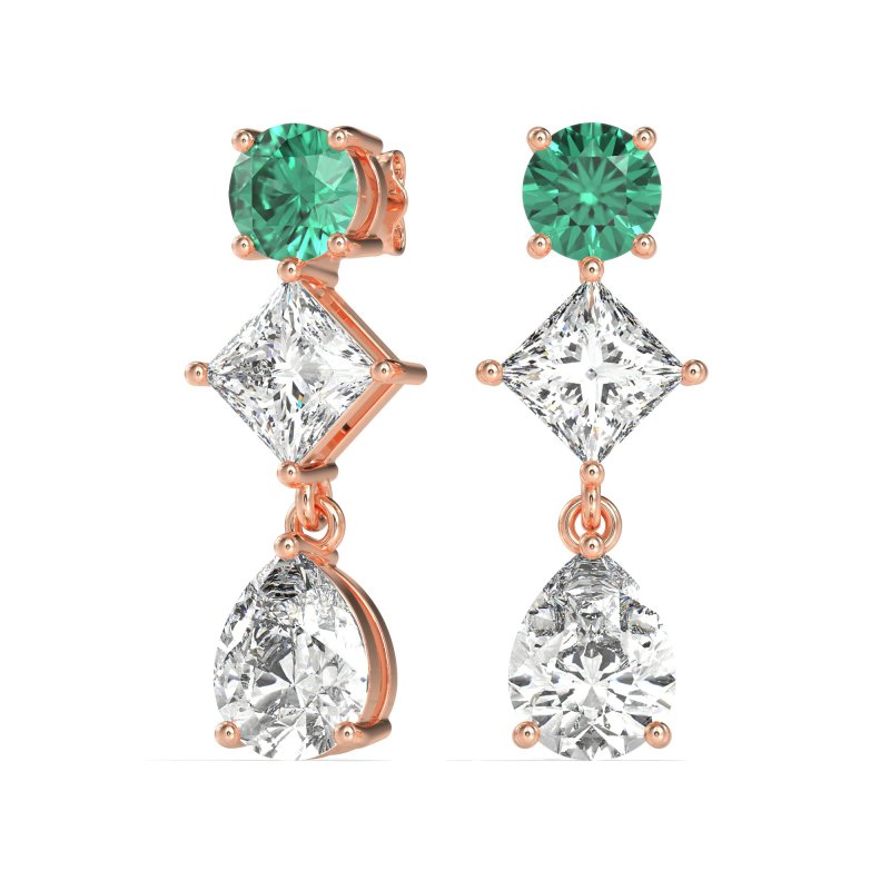 Multi-Shape Dangle Earrings