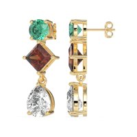 Multi-Shape Dangle Earrings