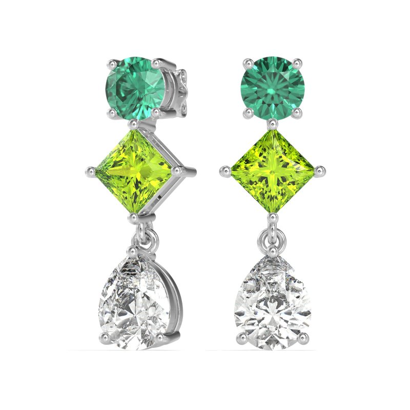 Multi-Shape Dangle Earrings