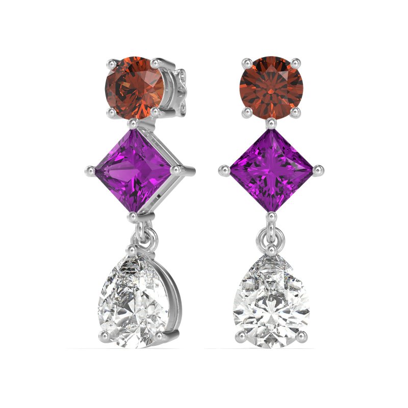 Multi-Shape Dangle Earrings