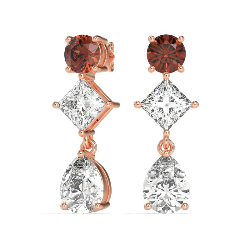 Multi-Shape Dangle Earrings