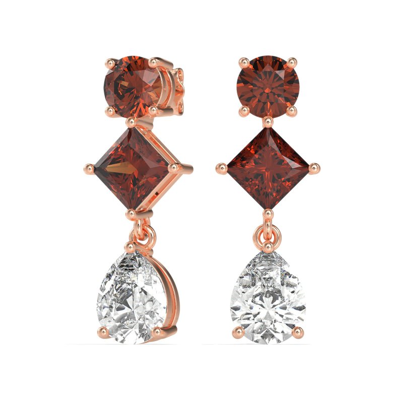 Multi-Shape Dangle Earrings