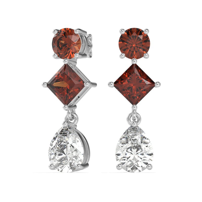 Multi-Shape Dangle Earrings