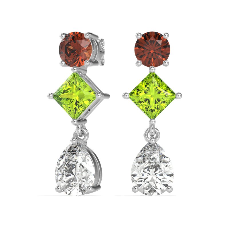 Multi-Shape Dangle Earrings