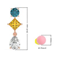 Multi-Shape Dangle Earrings