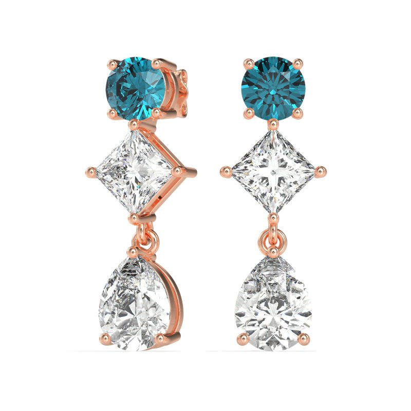 Multi-Shape Dangle Earrings