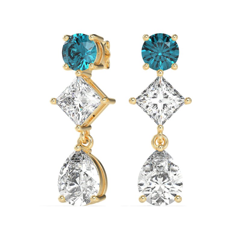 Multi-Shape Dangle Earrings