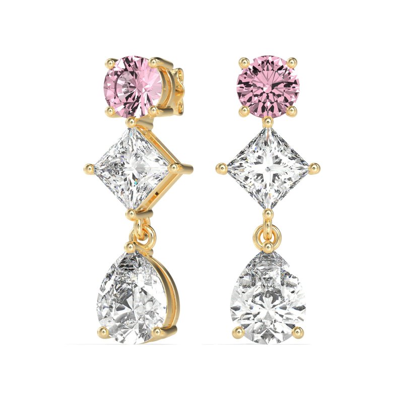 Multi-Shape Dangle Earrings