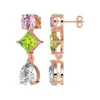 Multi-Shape Dangle Earrings
