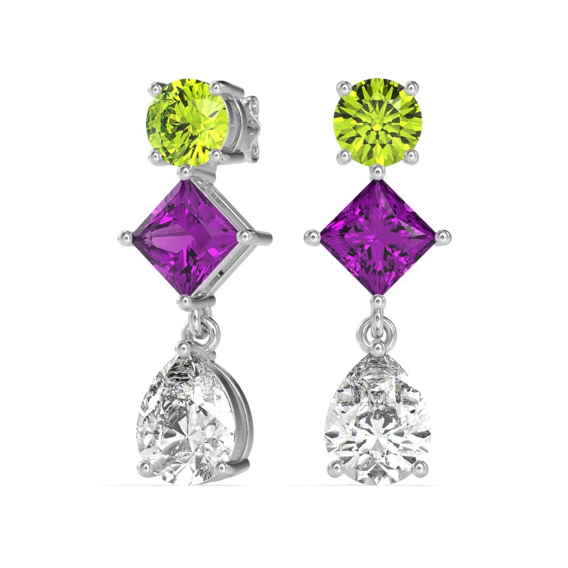 Multi-Shape Dangle Earrings