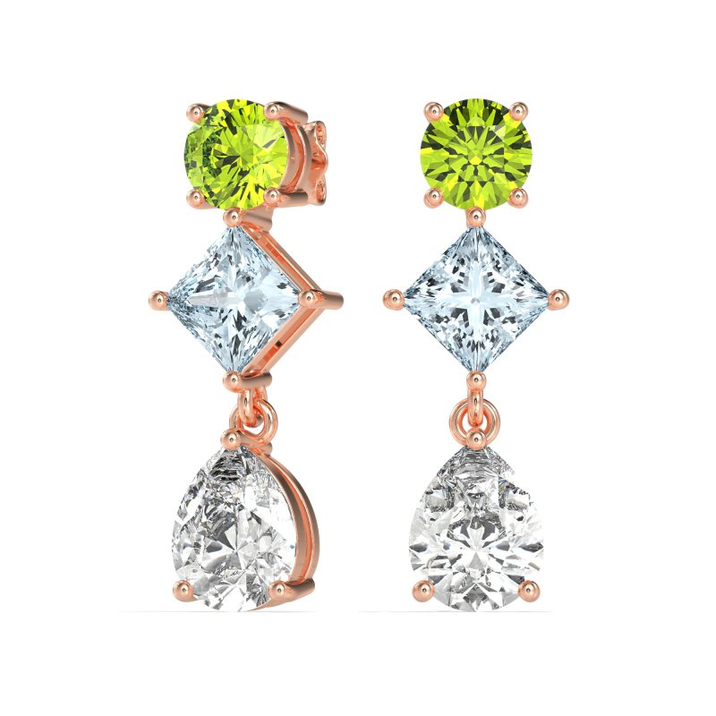 Multi-Shape Dangle Earrings