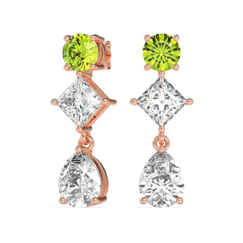 Multi-Shape Dangle Earrings