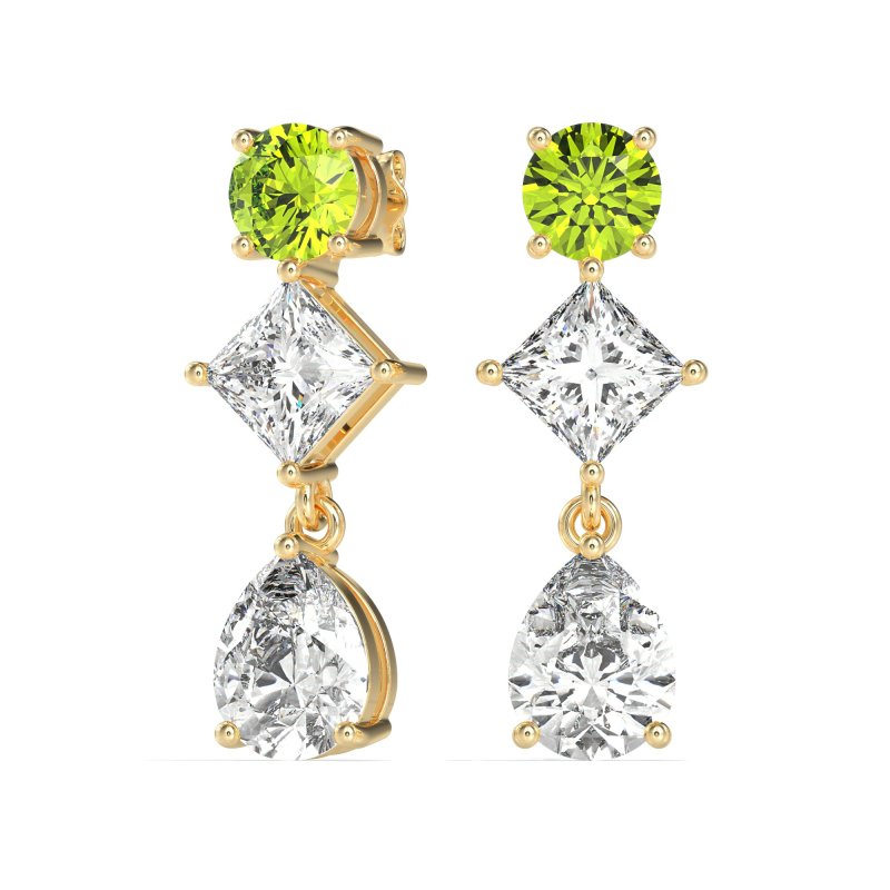 Multi-Shape Dangle Earrings