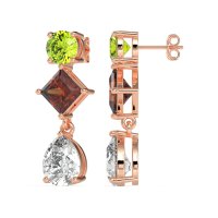 Multi-Shape Dangle Earrings