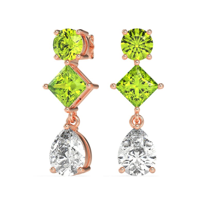 Multi-Shape Dangle Earrings