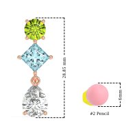Multi-Shape Dangle Earrings