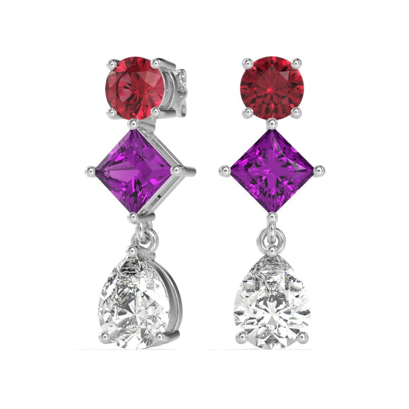 Multi-Shape Dangle Earrings