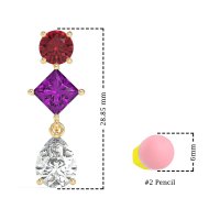 Multi-Shape Dangle Earrings