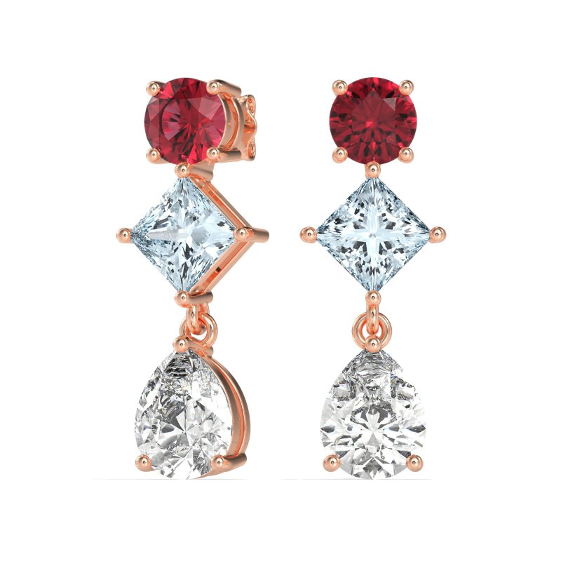 Multi-Shape Dangle Earrings