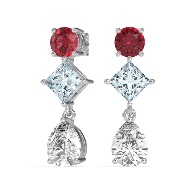 Multi-Shape Dangle Earrings