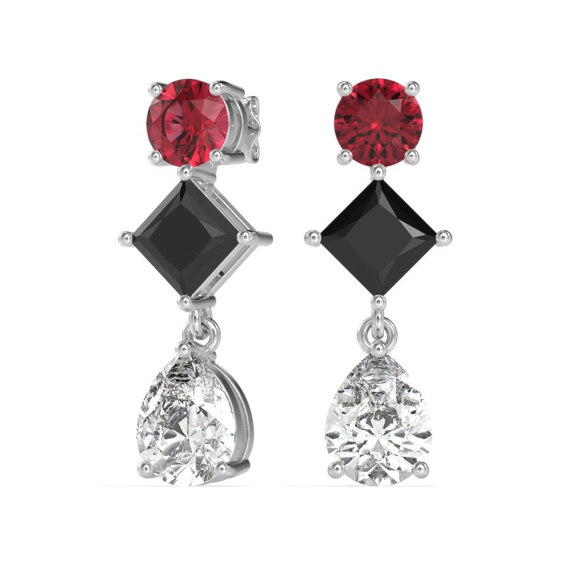 Multi-Shape Dangle Earrings