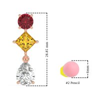 Multi-Shape Dangle Earrings