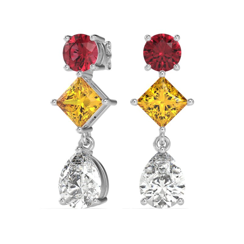 Multi-Shape Dangle Earrings