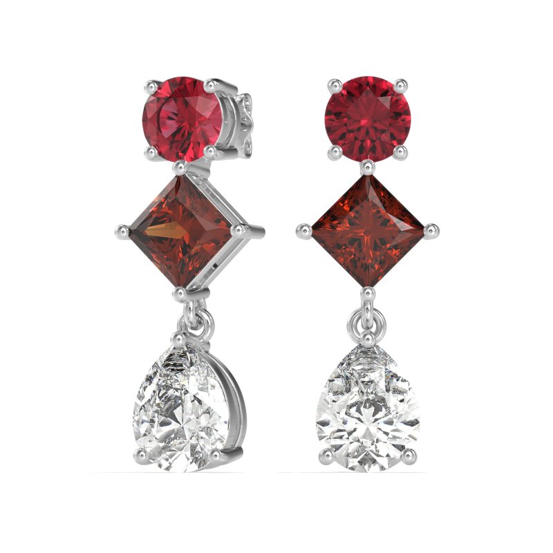 Multi-Shape Dangle Earrings
