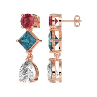 Multi-Shape Dangle Earrings