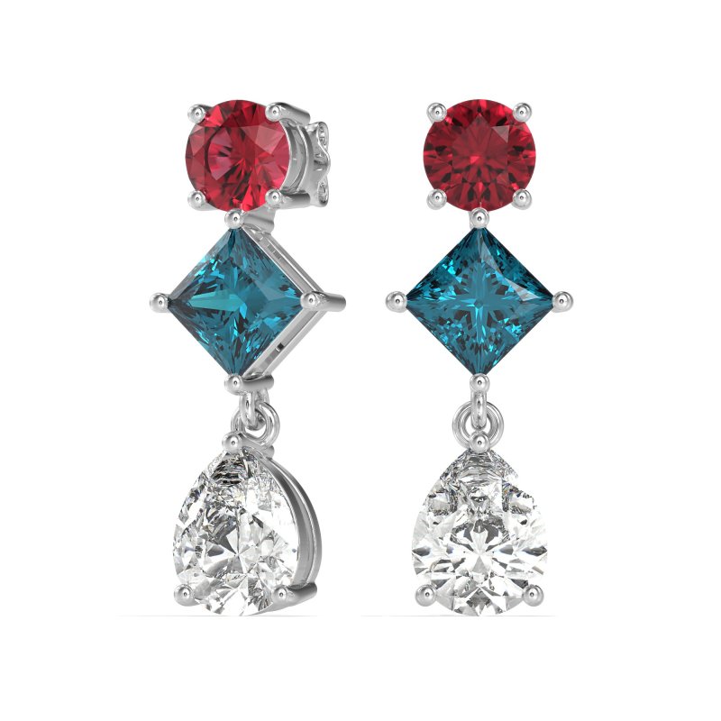 Multi-Shape Dangle Earrings