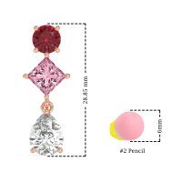 Multi-Shape Dangle Earrings