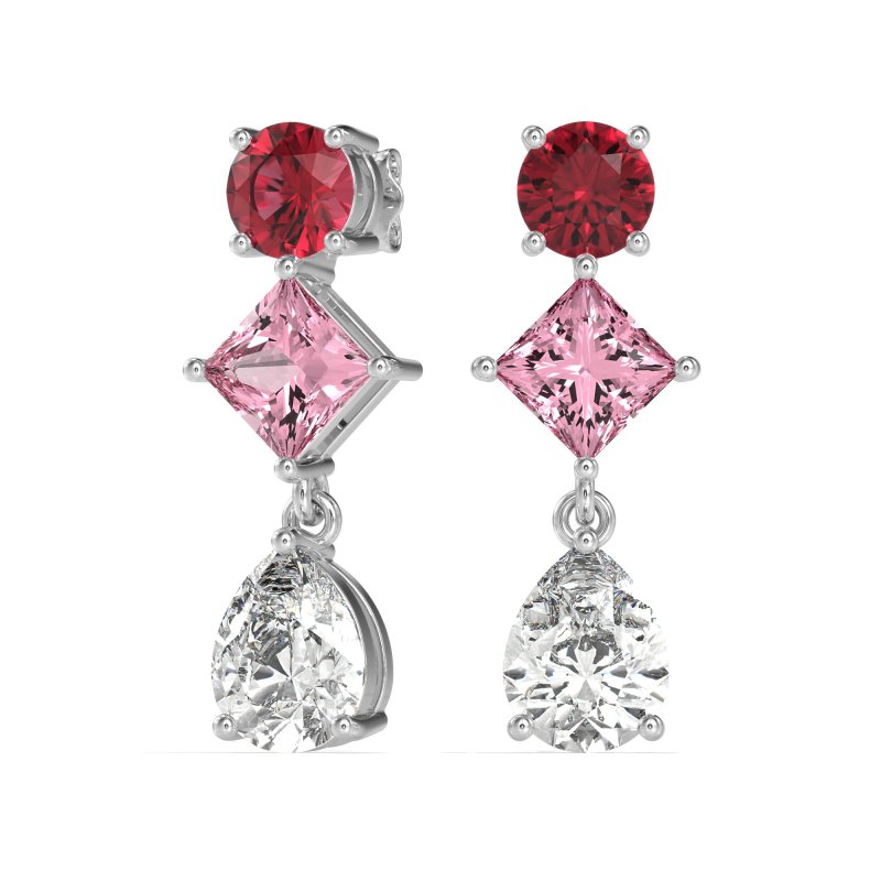 Multi-Shape Dangle Earrings