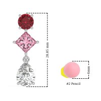 Multi-Shape Dangle Earrings
