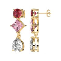 Multi-Shape Dangle Earrings