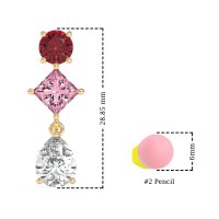 Multi-Shape Dangle Earrings