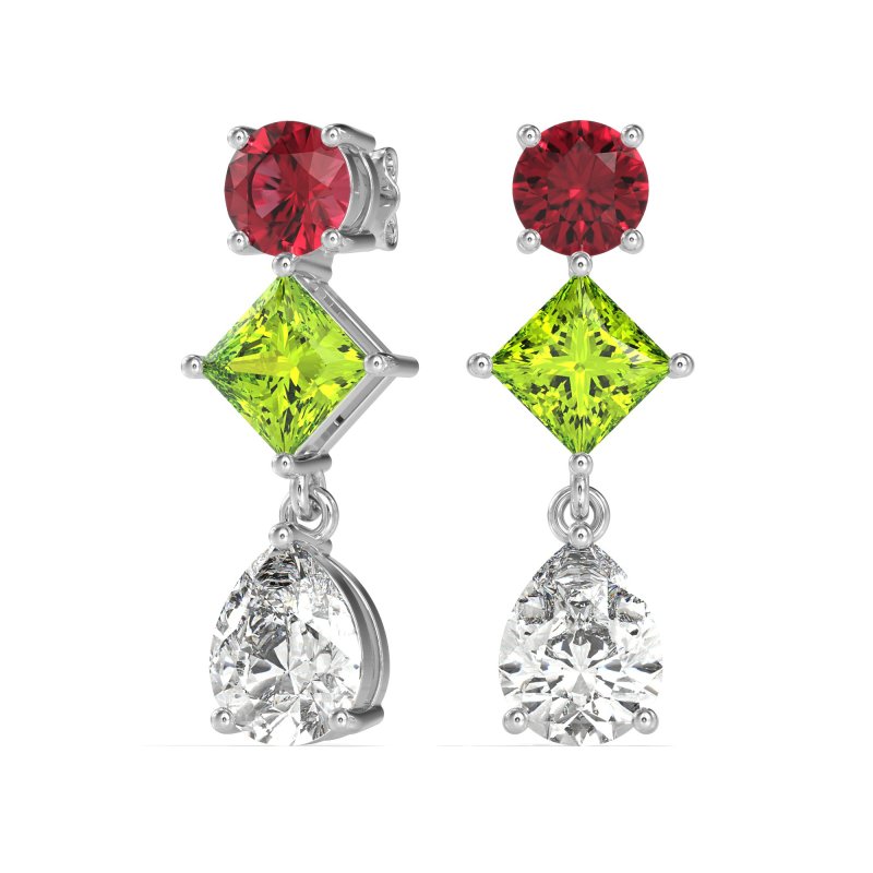 Multi-Shape Dangle Earrings