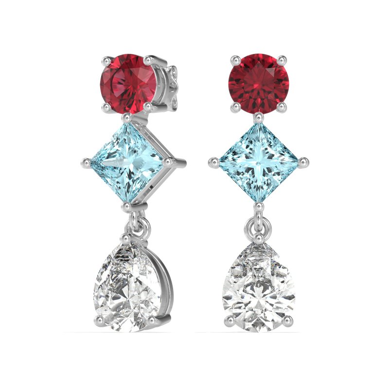 Multi-Shape Dangle Earrings
