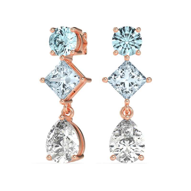 Multi-Shape Dangle Earrings