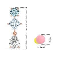 Multi-Shape Dangle Earrings
