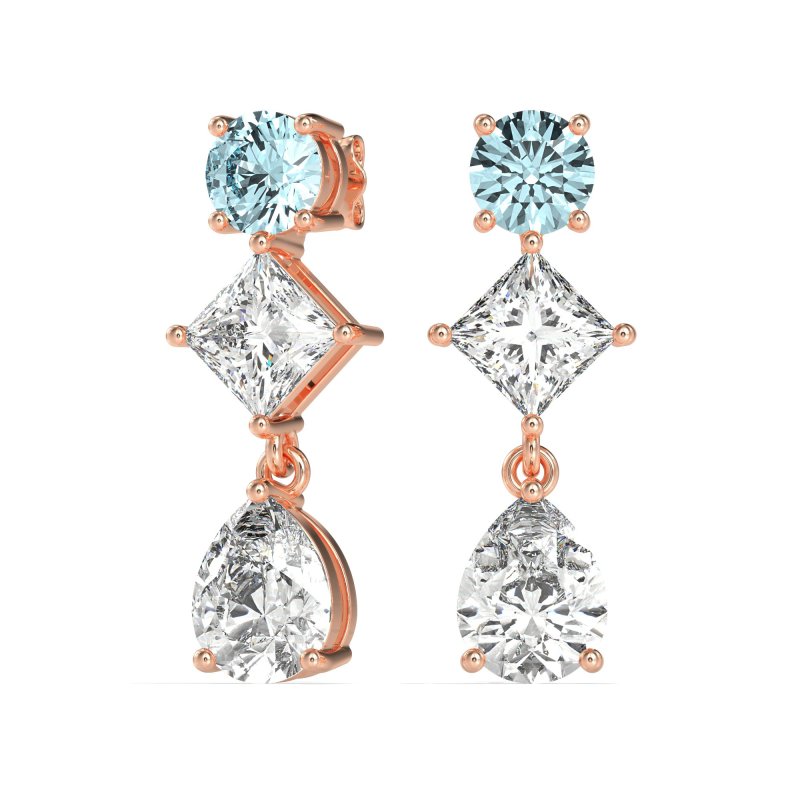 Multi-Shape Dangle Earrings