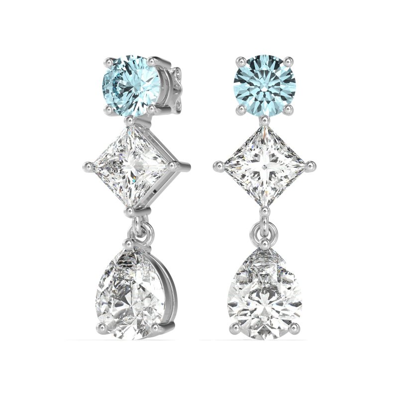Multi-Shape Dangle Earrings