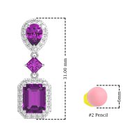 Multi Shape Halo Antique Dangle Earrings